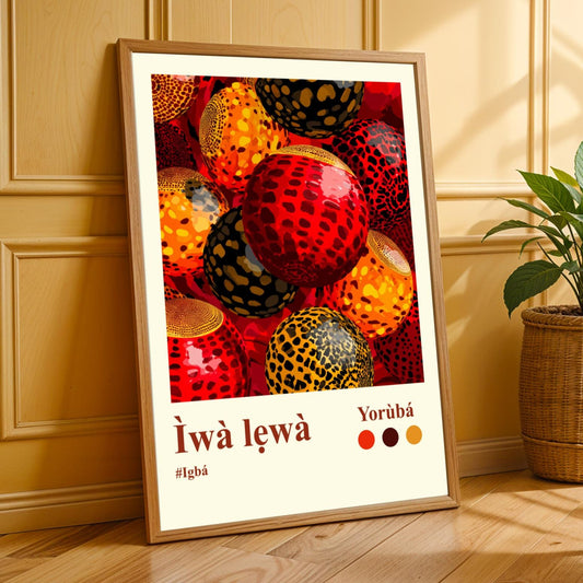 Iwa Lewa Yoruba Wall Art Print Soluna Soul