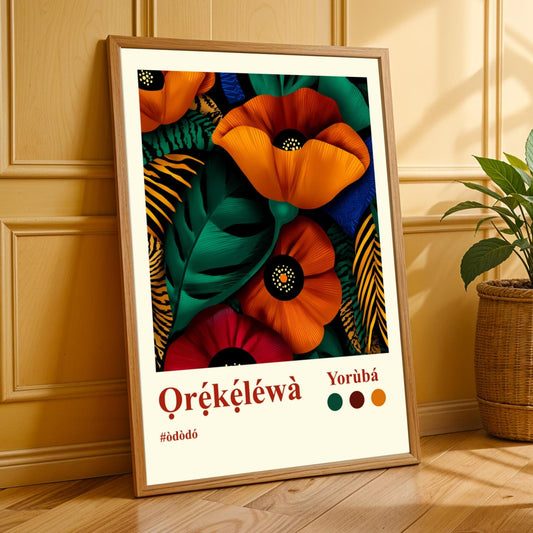 Orekelewa Yoruba Wall Art Print Soluna Soul