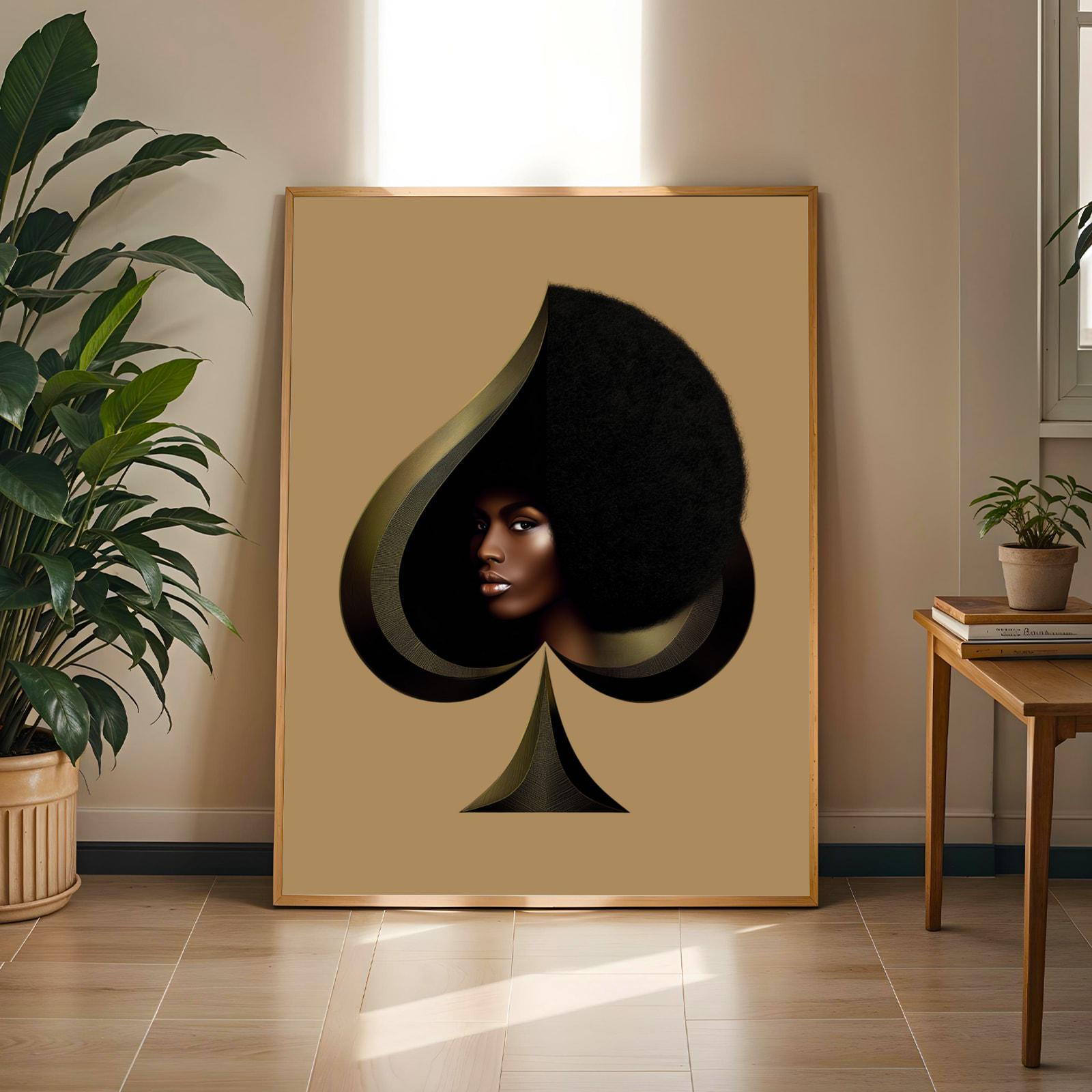 Queen of Spades | Black Beauty Afro Art Print Soluna Soul
