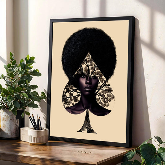 Spade of Roots | Black Beauty Afro Art Print Soluna Soul