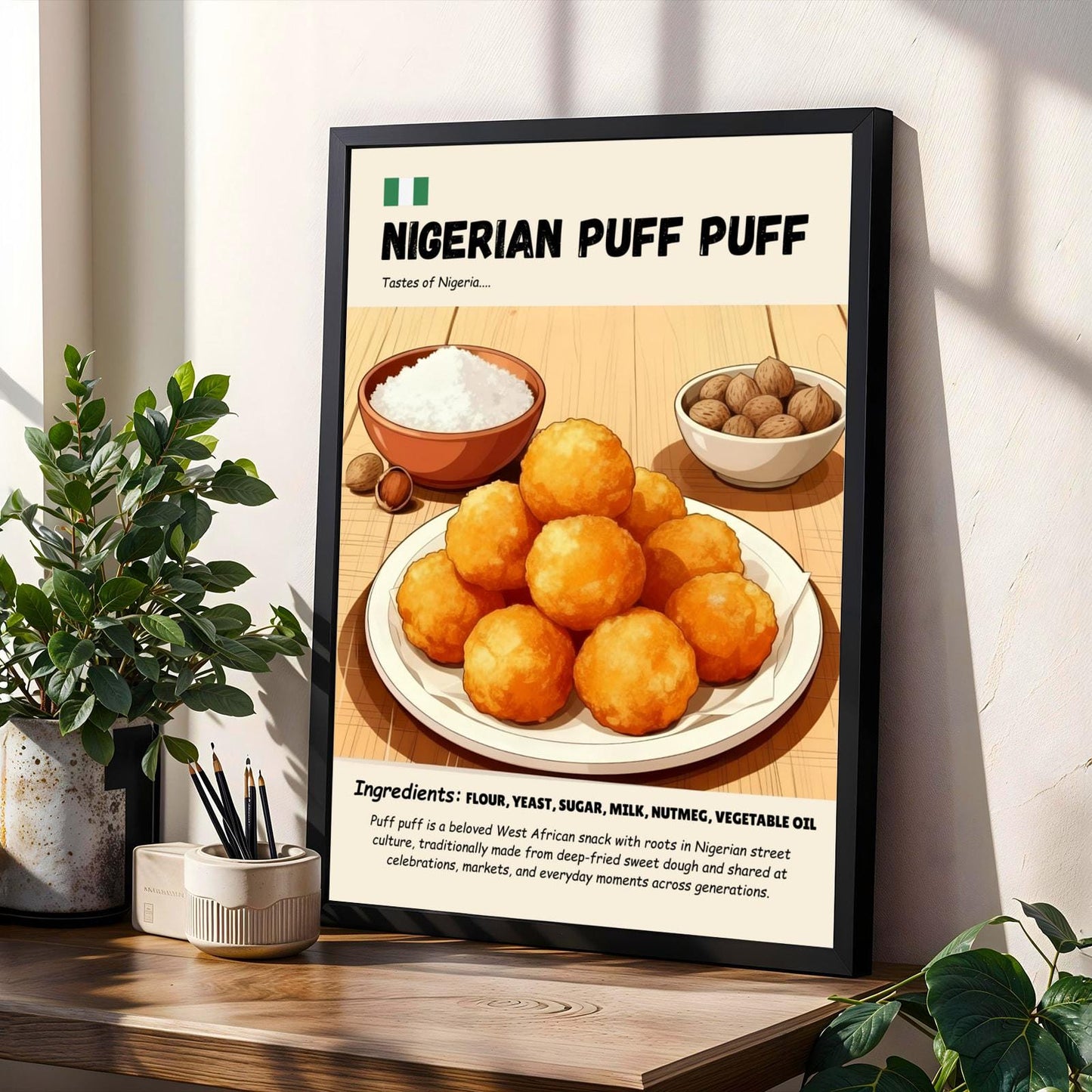 Nigerian Puff Puff Art Print Soluna Soul