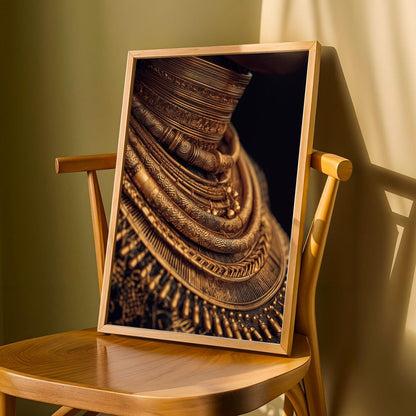 Intricate Gold Necklaces Wall Art Print Soluna Soul