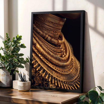 Intricate Gold Necklaces Wall Art Print Soluna Soul