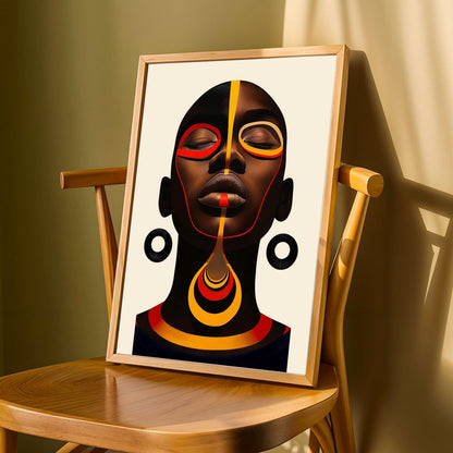 African Abstract Wall Art Print 2 Soluna Soul
