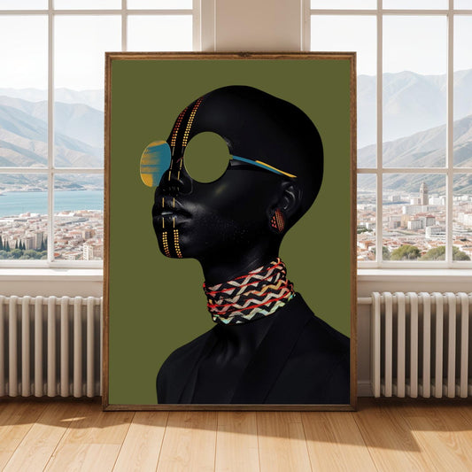 African Abstract Wall Art Print Soluna Soul