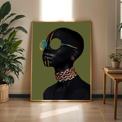 African Abstract Wall Art Print Soluna Soul