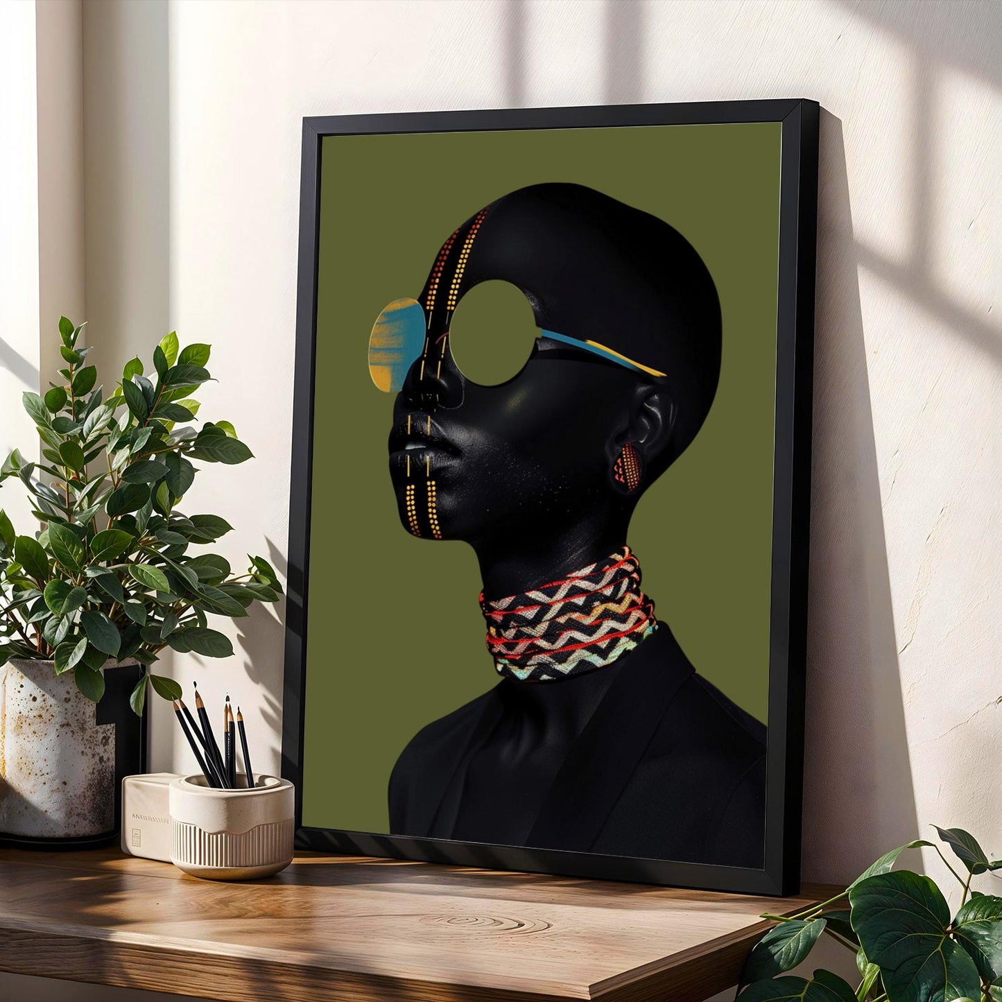 African Abstract Wall Art Print Soluna Soul