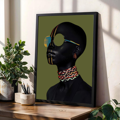 African Abstract Wall Art Print Soluna Soul