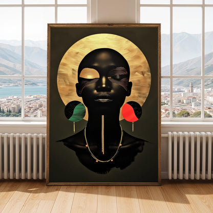 Afrocentric Black Beauty Wall Art Print 2 Soluna Soul