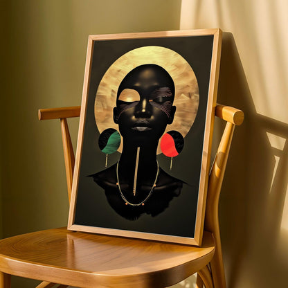 Afrocentric Black Beauty Wall Art Print 2 Soluna Soul