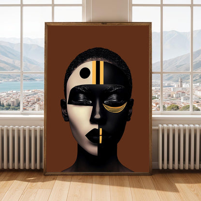 Afrocentric Black Beauty Wall Art Print Soluna Soul