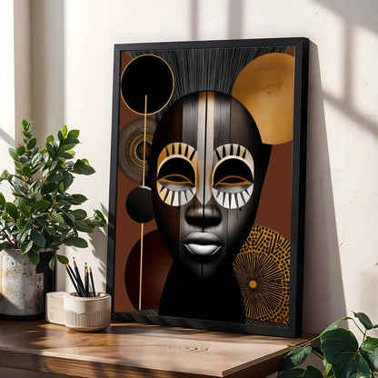 African Mask Wall Art Print 2 Soluna Soul