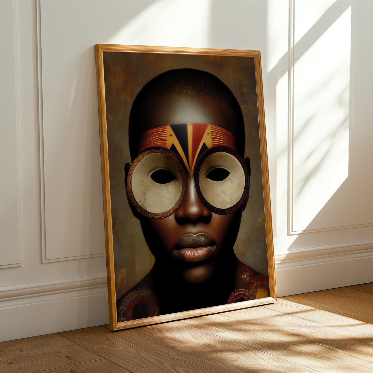 African Mask Wall Art Print 1 Soluna Soul