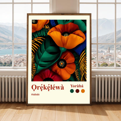 Orekelewa Yoruba Wall Art Print Soluna Soul