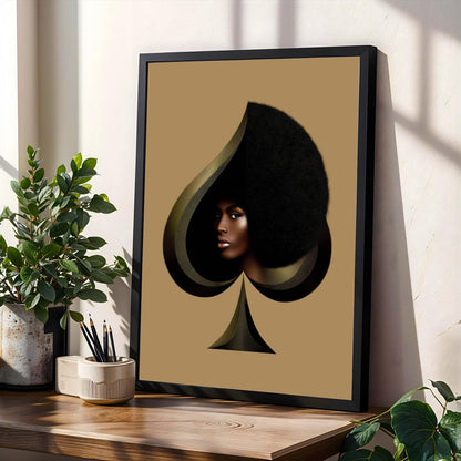 Queen of Spades | Black Beauty Afro Art Print Soluna Soul