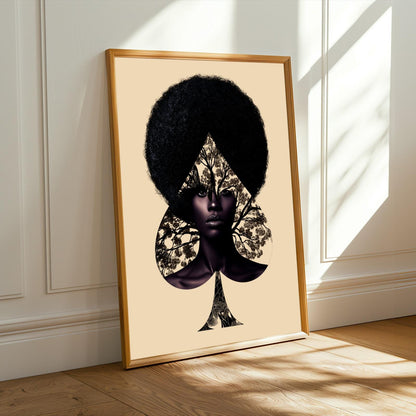 Spade of Roots | Black Beauty Afro Art Print Soluna Soul
