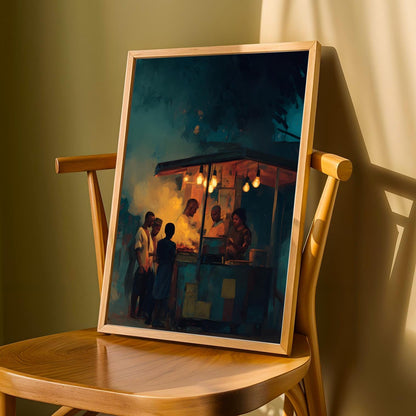 Suya Street Market Wall Art Print