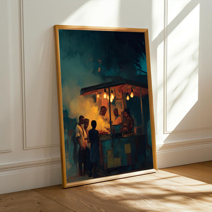 Suya Street Market Wall Art Print