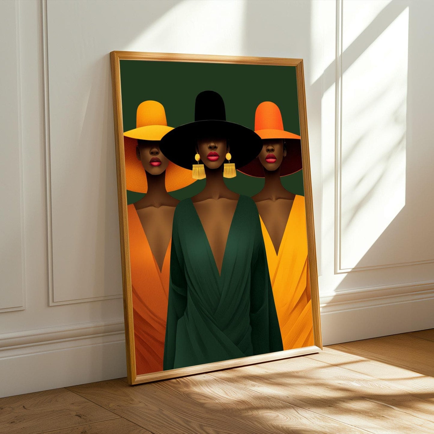 Black Women Art Print, Fashion Illustration, Afrocentric Home Decor Soluna Soul