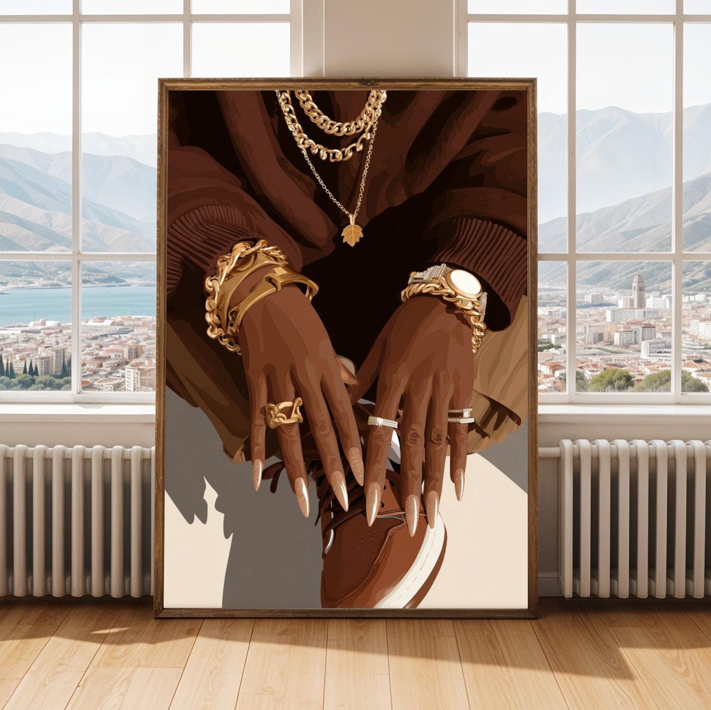 Luxury Black Woman Wall Art Print Soluna Soul