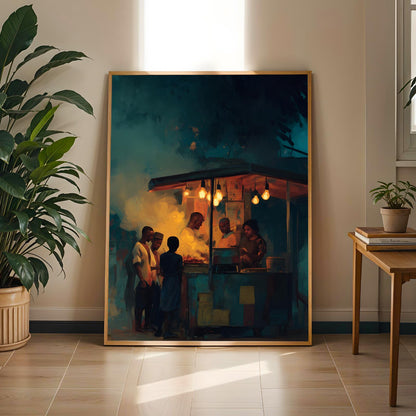 Suya Street Market Wall Art Print
