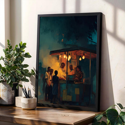 Suya Street Market Wall Art Print