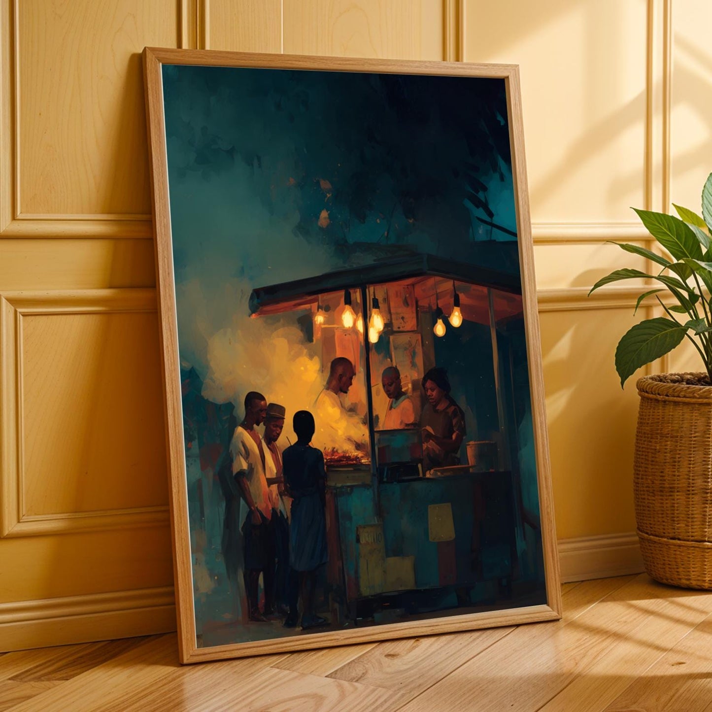 Suya Street Market Wall Art Print