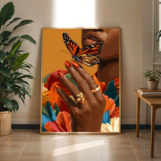 Butterfly on Hand Art Print II Soluna Soul