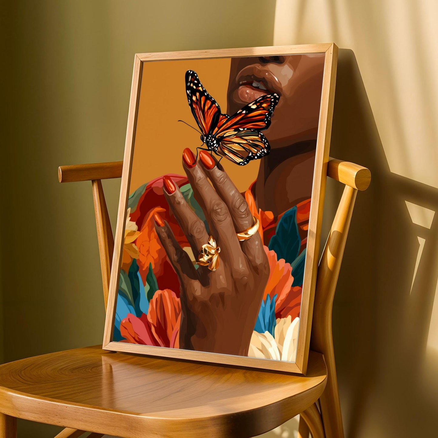 Butterfly on Hand Art Print II Soluna Soul