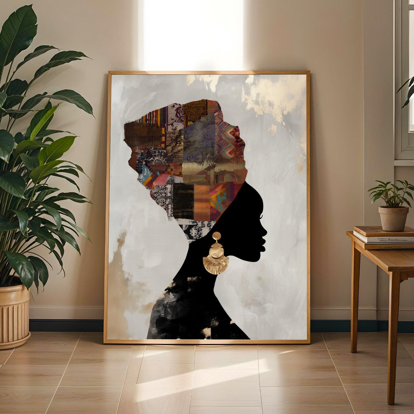 African Woman Wall Art | Black Woman Silhouette Print | Afrocentric Modern Home Decor Soluna Soul