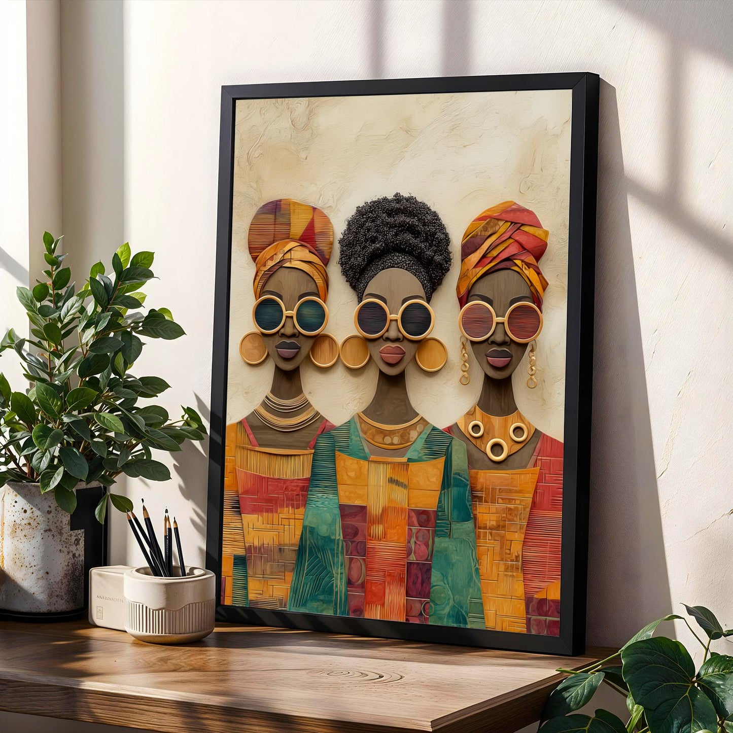 Black Women Art Print, Afrocentric Fashion, Bold Home Decor (Poster Only) Soluna Soul