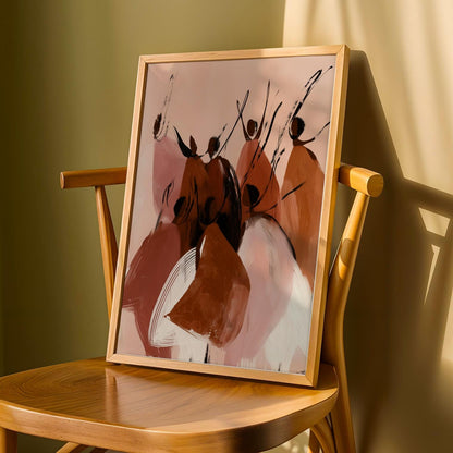 Abstract Black Women Wall Art Print Soluna Soul