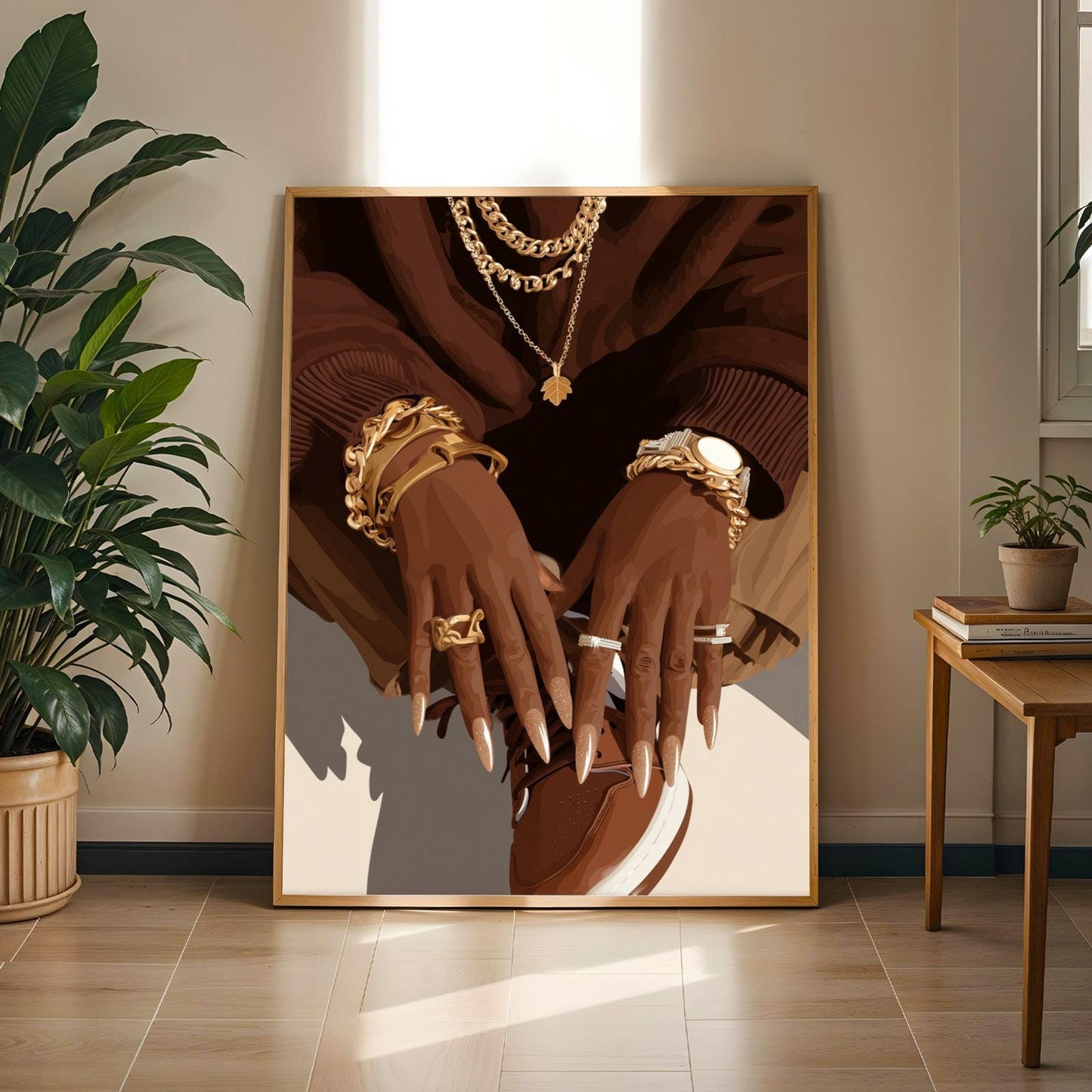 Luxury Black Woman Wall Art Print Soluna Soul