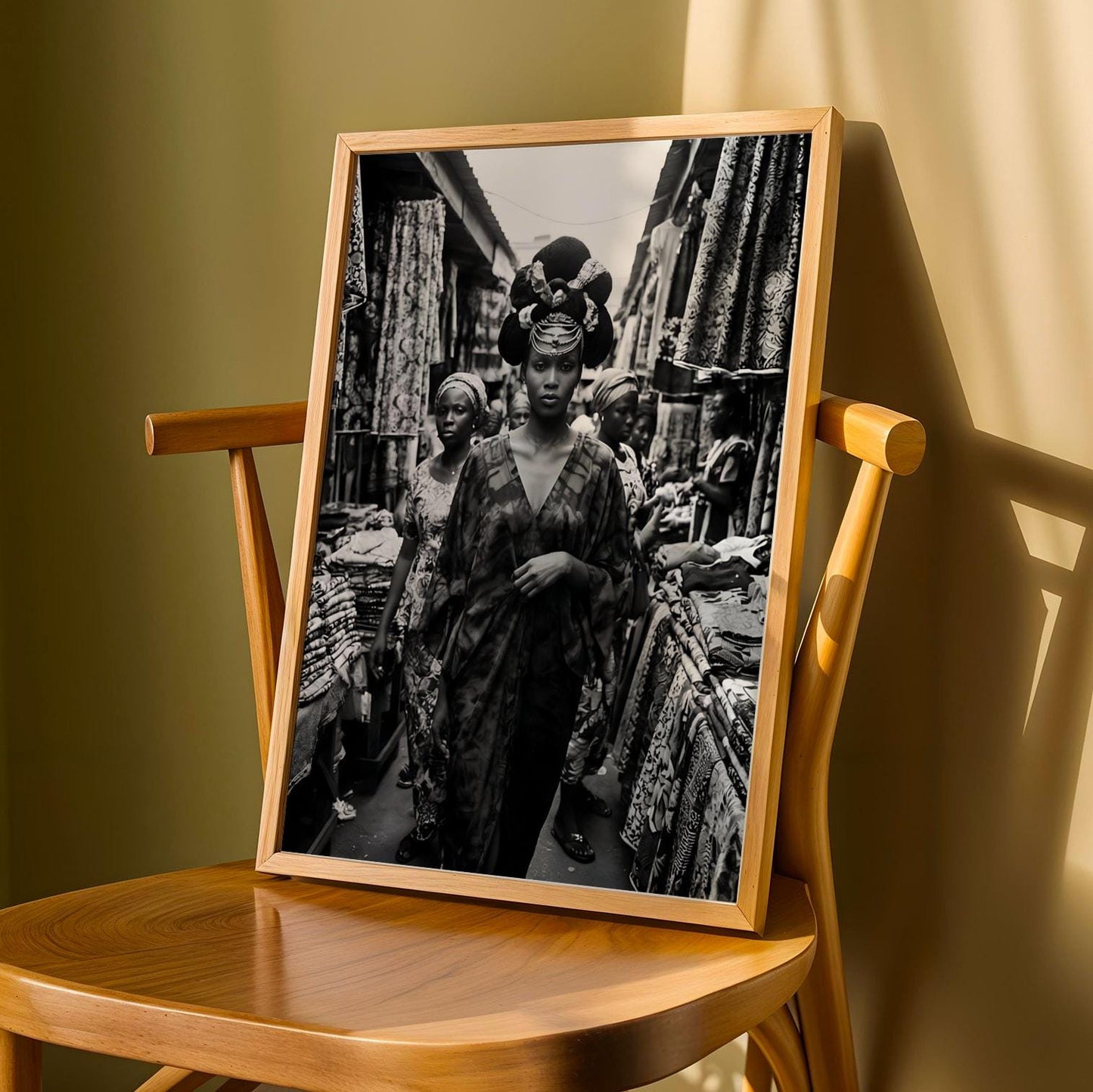 Nigerian Market Poster Wall Art Print Soluna Soul
