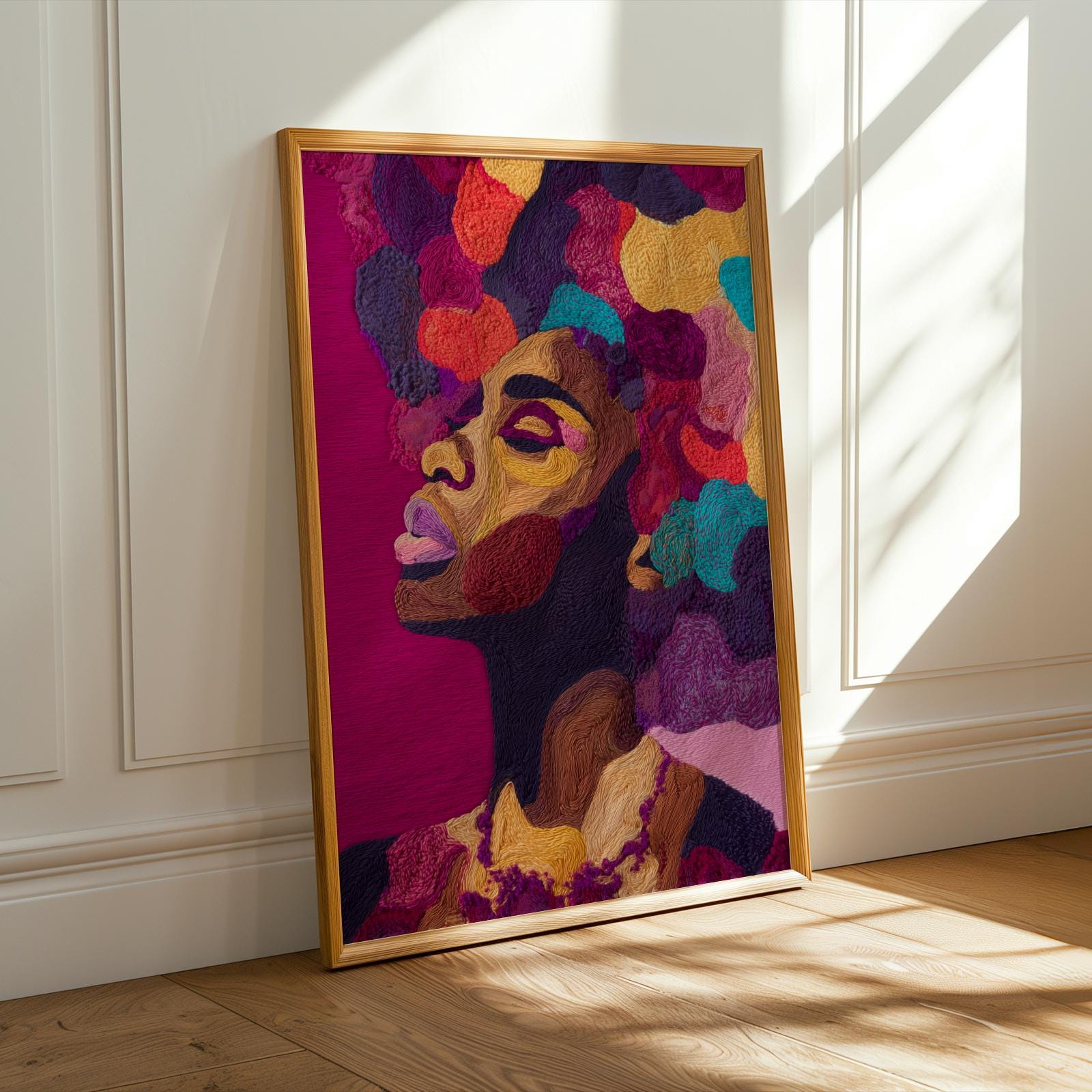 Black Woman Colourful Wall Art Print Soluna Soul