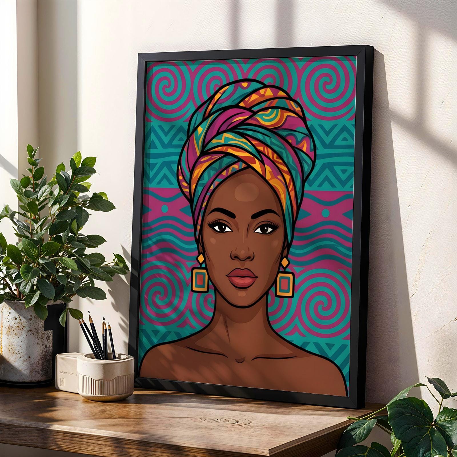 African Queen Wall Art Print II Soluna Soul