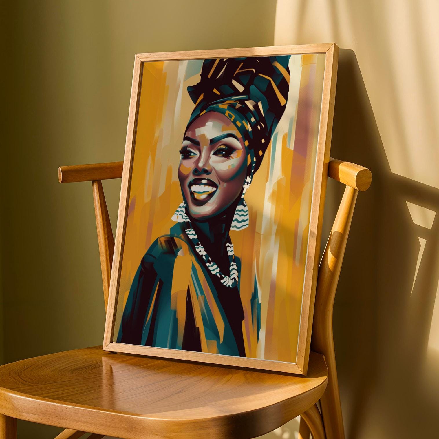 African Queen Wall Art Print XX Soluna Soul