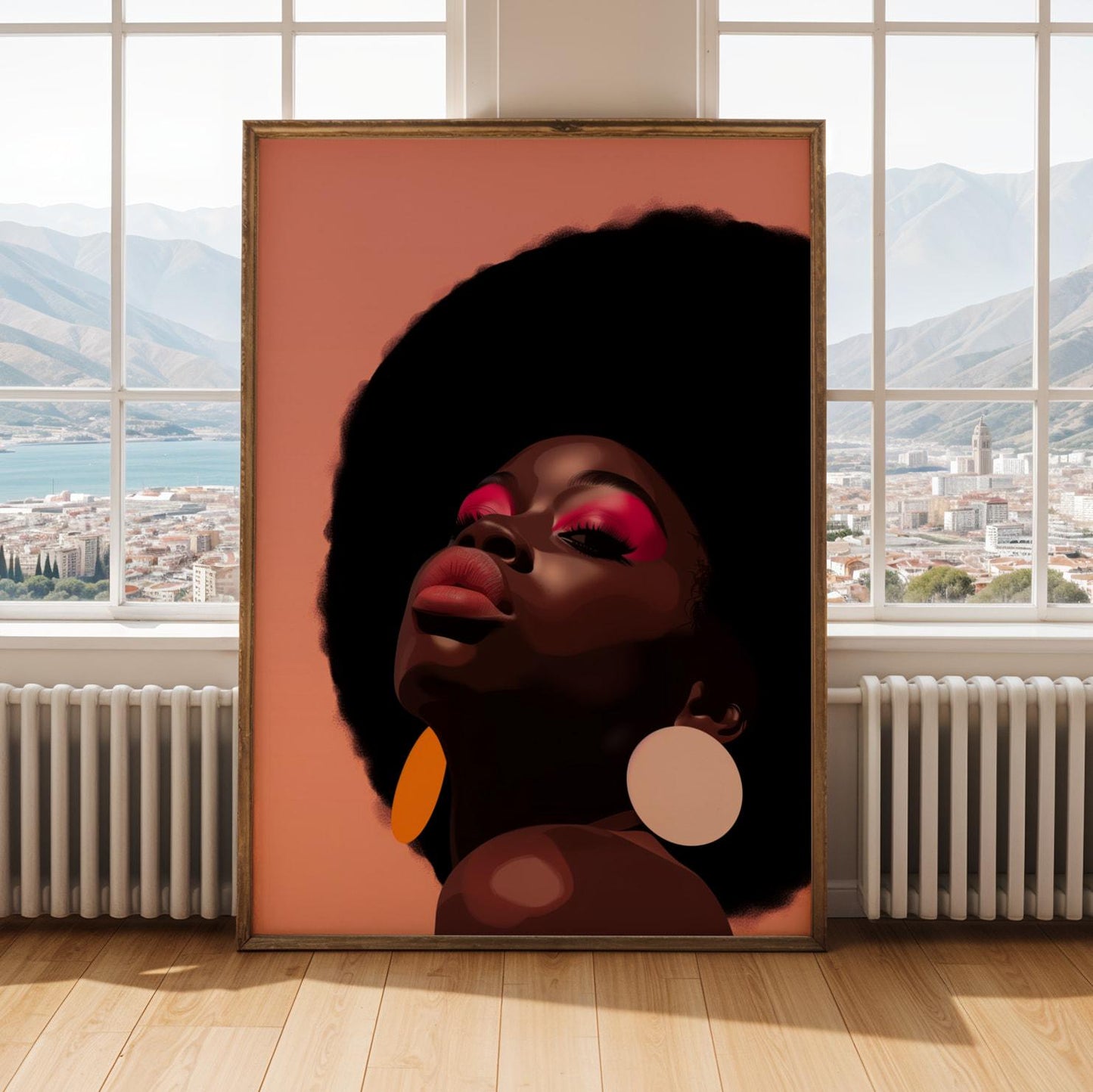 Black Woman Afro Wall Art Print Soluna Soul
