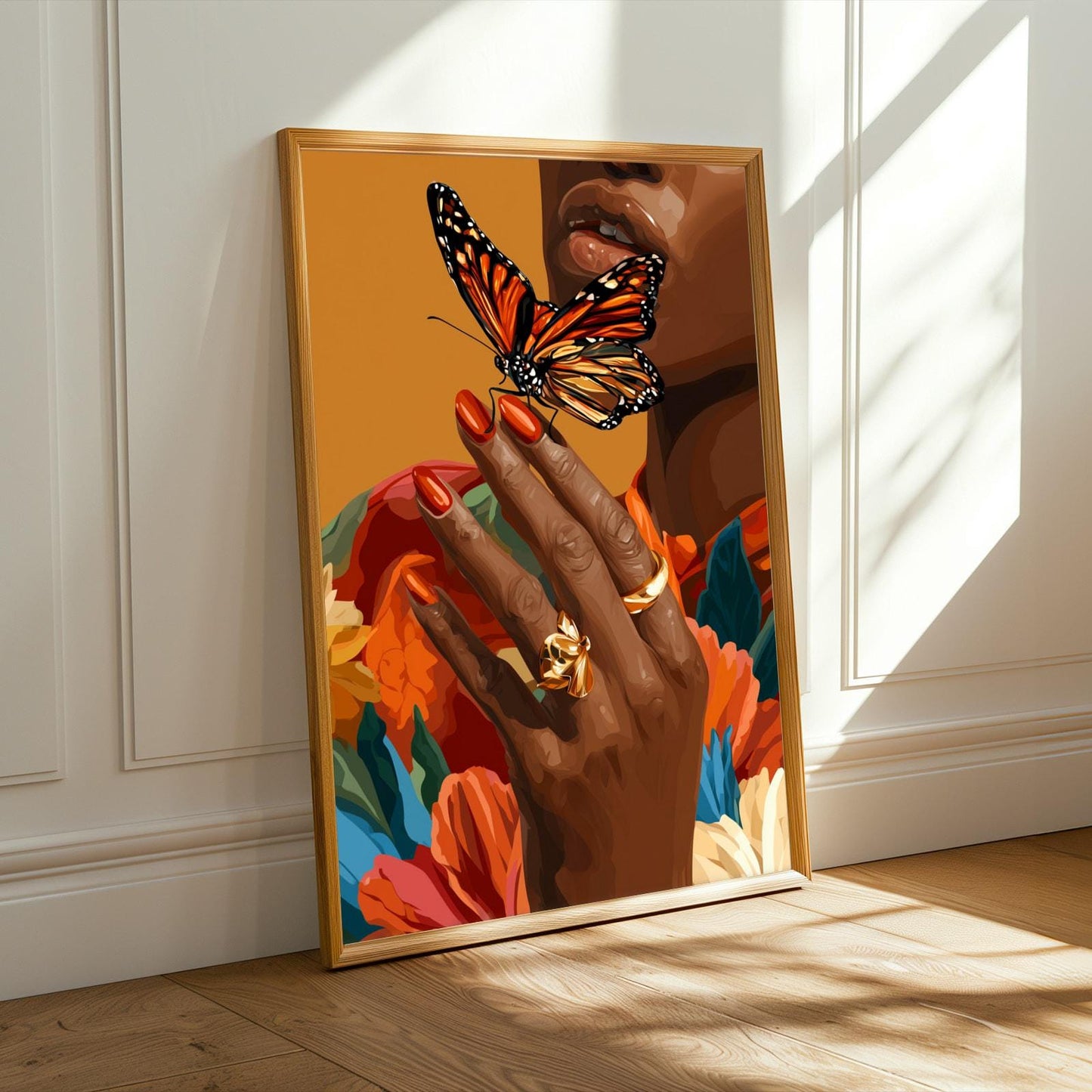 Butterfly on Hand Art Print II Soluna Soul