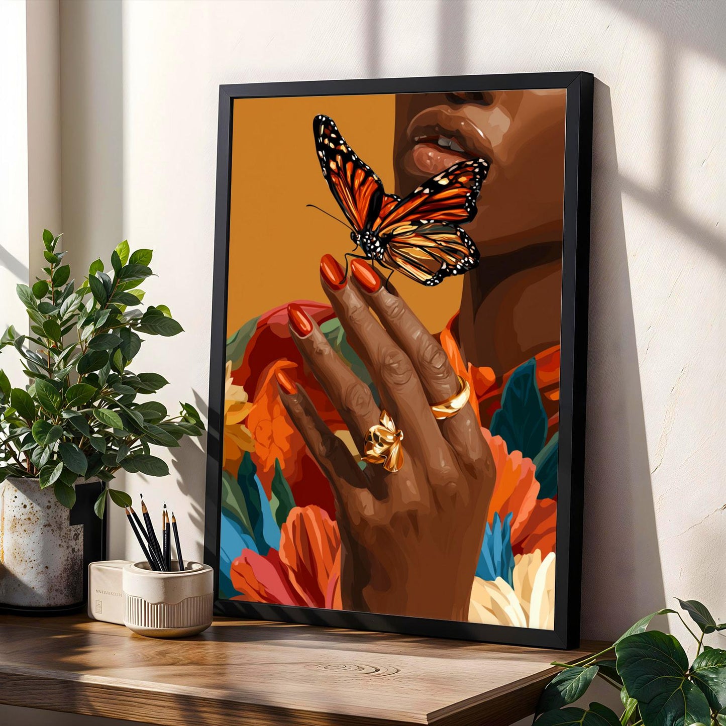 Butterfly on Hand Art Print II Soluna Soul