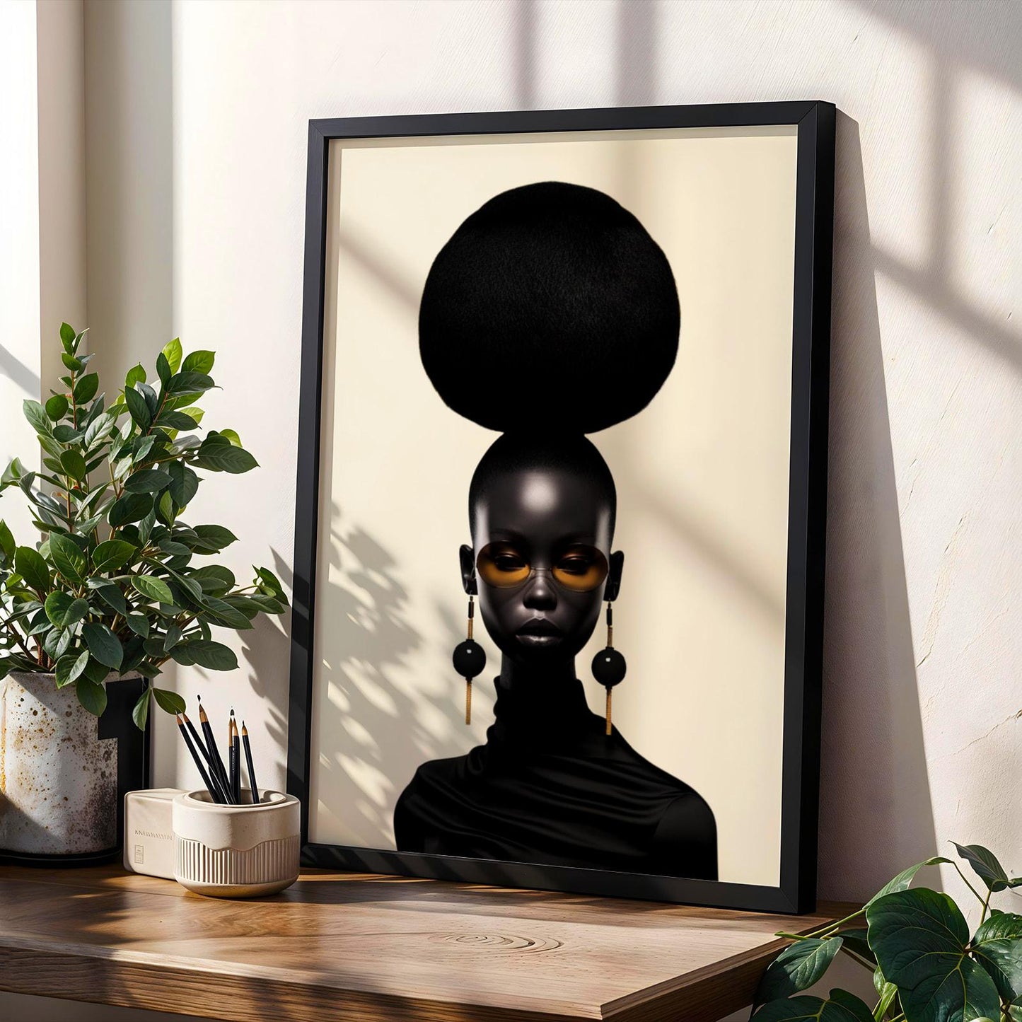 Modern Black Woman Art Print II Soluna Soul
