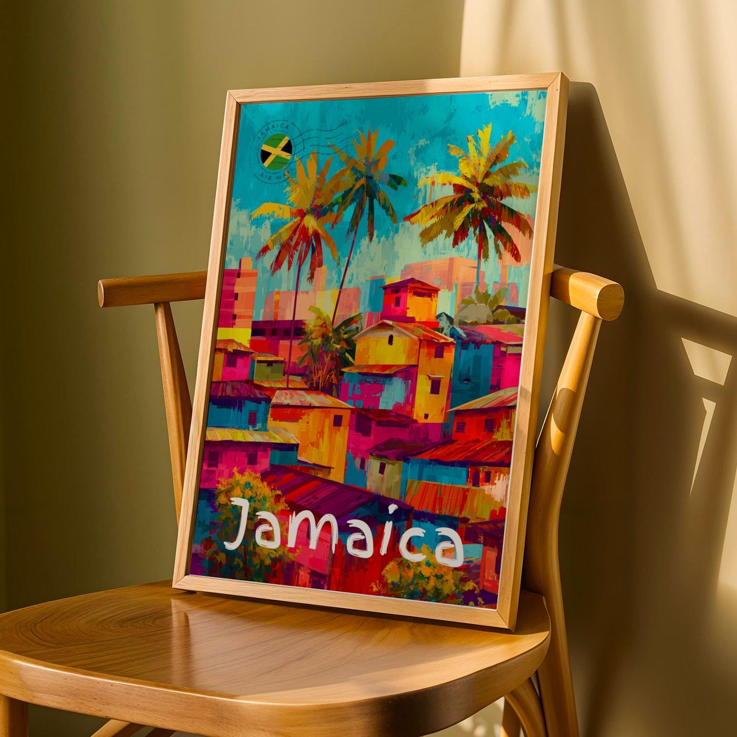 Jamaica Tropical Houses Wall Art Print Soluna Soul