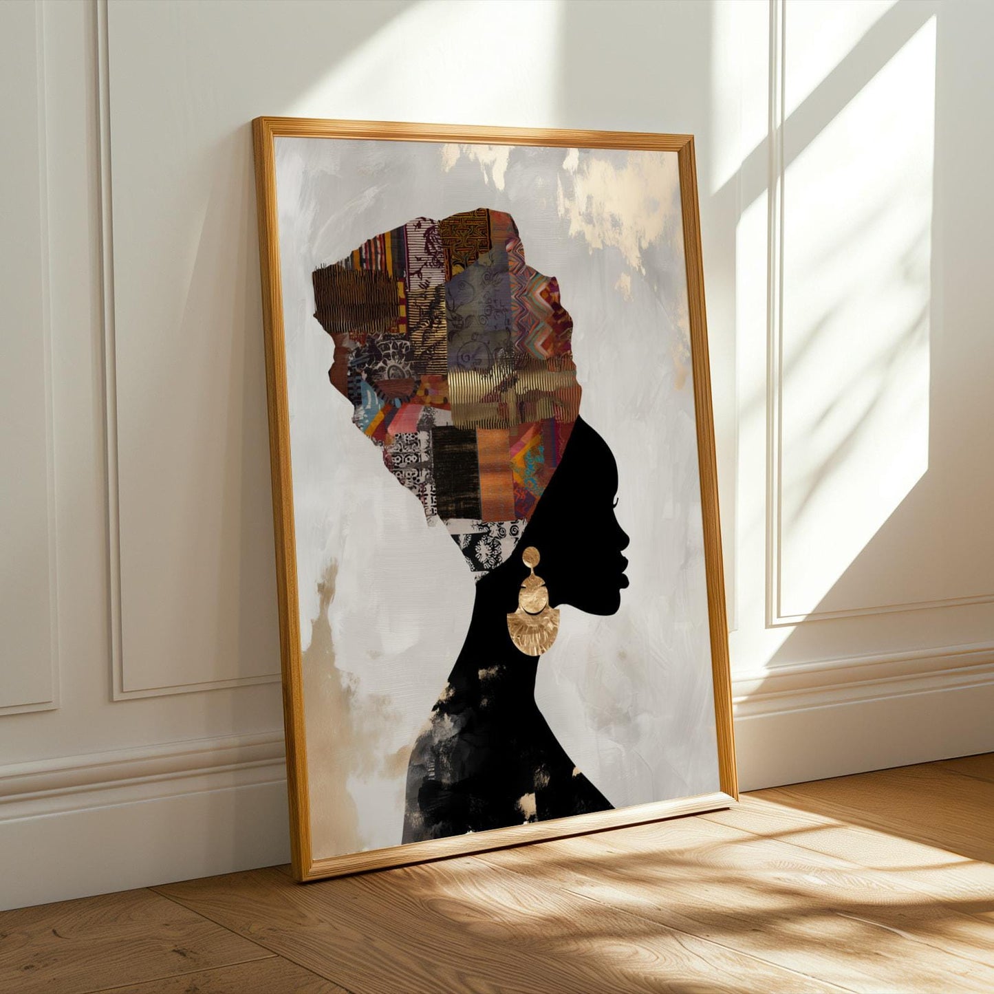 African Woman Wall Art | Black Woman Silhouette Print | Afrocentric Modern Home Decor Soluna Soul