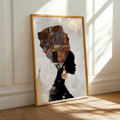 African Woman Wall Art | Black Woman Silhouette Print | Afrocentric Modern Home Decor Soluna Soul