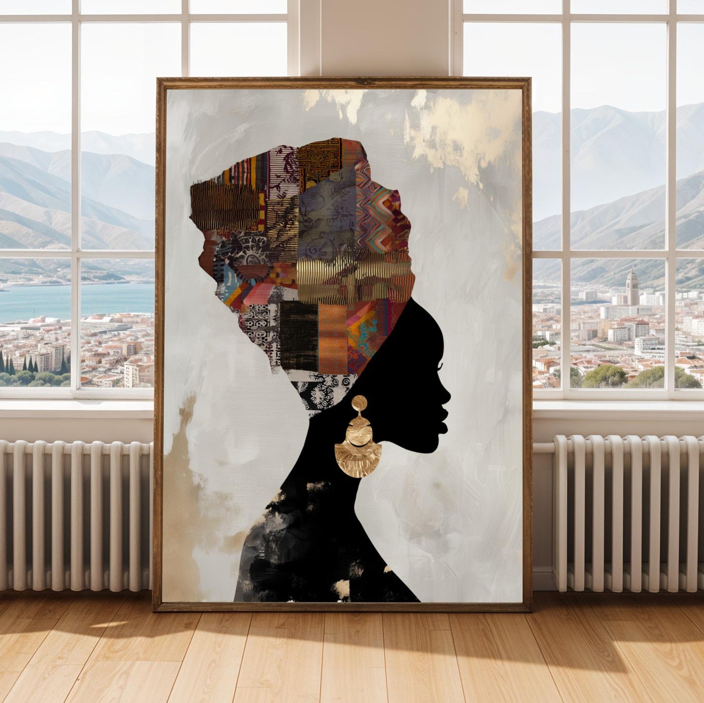 African Woman Wall Art | Black Woman Silhouette Print | Afrocentric Modern Home Decor Soluna Soul