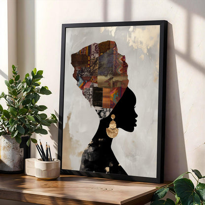 African Woman Wall Art | Black Woman Silhouette Print | Afrocentric Modern Home Decor Soluna Soul