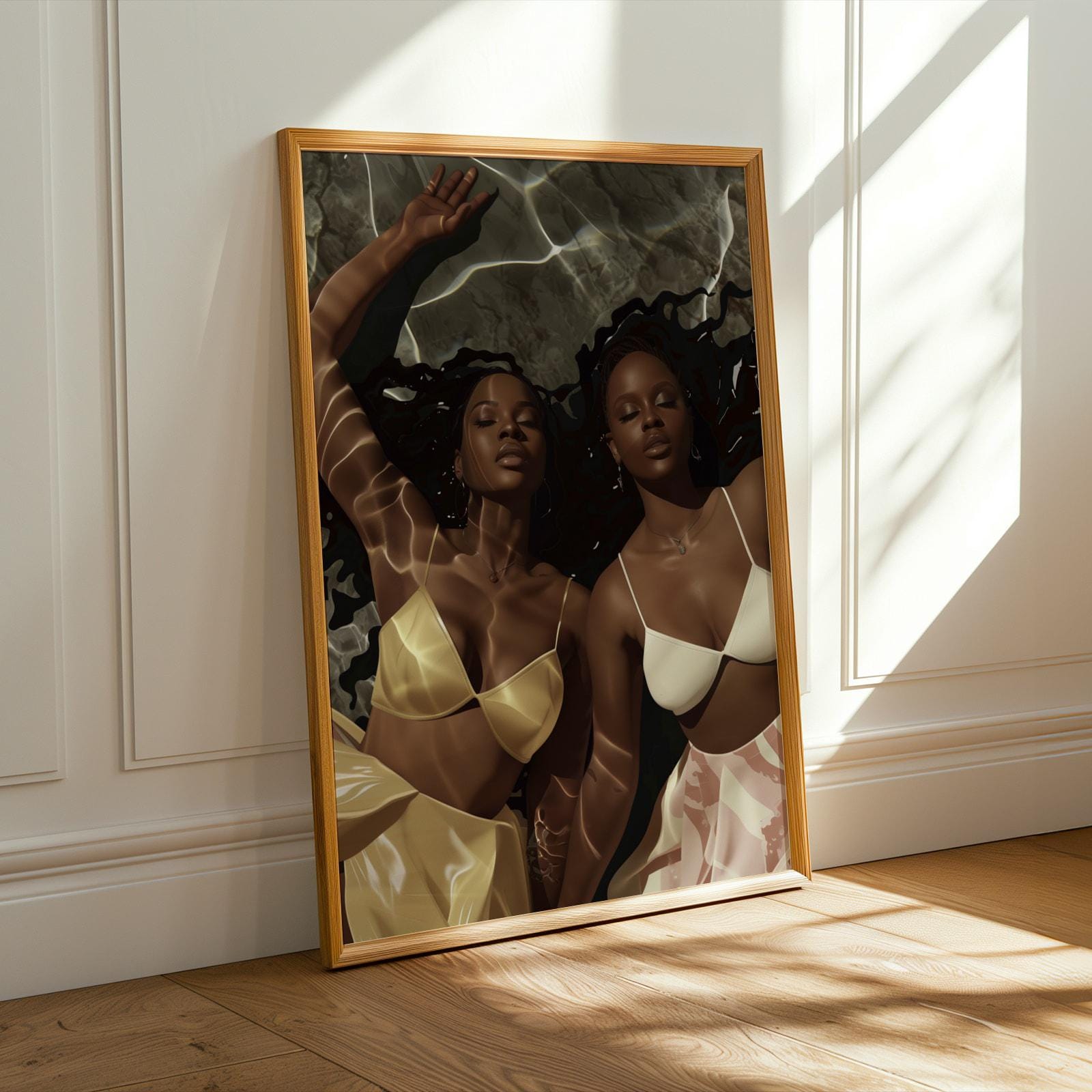 Black Women Underwater Wall Art Print V Soluna Soul