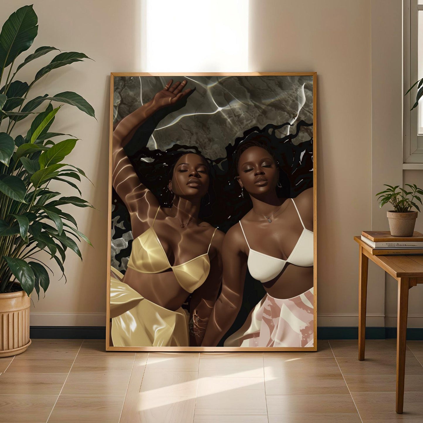 Black Women Underwater Wall Art Print V Soluna Soul