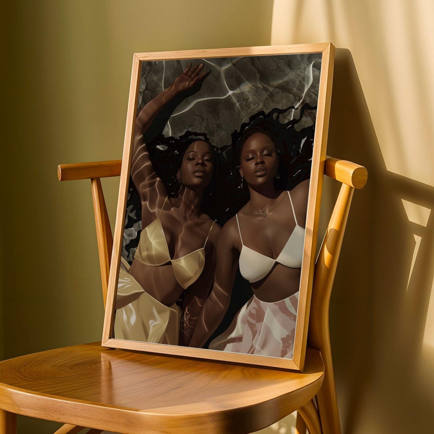 Black Women Underwater Wall Art Print V Soluna Soul