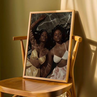 Black Women Underwater Wall Art Print V Soluna Soul